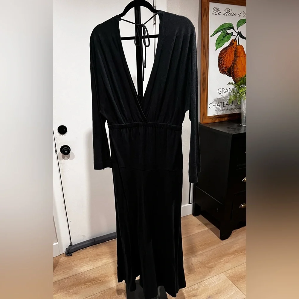 Free People Black Backless Maxi Dress - Picture 4 of 5